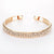ROMAD 2 Rows Opening Bracelets Women Crystal Rhinestone Bangle Wristband Cuff Open Bracelets Wedding Party Charms Jewelry R2